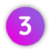 The number three in the brands purple to pink gradient circle.