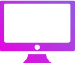 Desktop screen symbolizing business and websites colored with the brands purple to pink gradient.